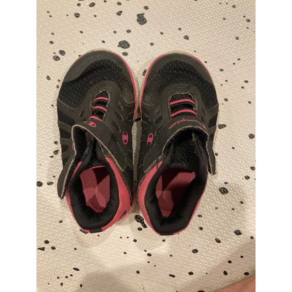 Champion Little Girls Shoes Sneakers, Black/Pink, Size 7